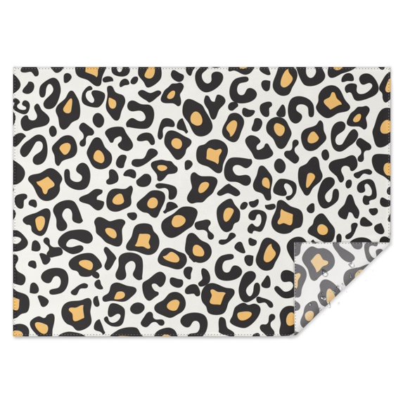 Black and Yellow Of Leopard Print Rectangle Tablecloth 60"x84",Waterproof Polyester Rectangle Table Cloth, Wipeable Spillproof Polyester Tablecloth for Dining, Camping, Indoor and Outdoor