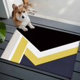 thumbnail image 1 of Black Yellow Lines Front Door Rugs 2x3 ft Geometric Abstract Black Yellow Blue Texture Small Rug for Entryway Non Slip Washable Bathroom Door Mat Absorbent Floor Mat for Indoor Entrance, 1 of 9
