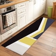thumbnail image 1 of Black Yellow Lines Runner Rugs 2x6 ft Geometric Abstract Black Yellow Blue Texture Washable Hallway Rugs Non-Slip Floor Mats Absorbent Carpet Bedside Runners for Bedroom Kitchen Bathroom Laundry Room, 1 of 9