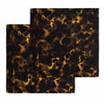thumbnail image 1 of Black Yellow Orange Dish Towels Set, Waffle Weave Kitchen Towels 2 Pieces, Minimalist Abstract Art Microfiber Hair Face Bath Tea Towel Absorbent Quick Drying Cleaning Dish Cloths 12"x12", 1 of 7