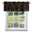 thumbnail image 1 of Black Yellow Orange Kitchen Curtain Valances for Windows Farmhouse Short Curtains, Minimalist Abstract Art Rod Pocket Valance Curtain for Bedroom Cafe Living Room, 1 of 8