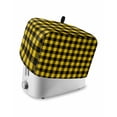 thumbnail image 1 of Black Yellow Plaid Small Toaster Cover 2 Slice, Kitchen Appliance Covers, Retro Country Buffalo Check Gingham Toaster Oven Cover with Loop, Bread Machine Cover Polyester Dust Cover Protection, 1 of 4