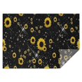 thumbnail image 1 of Black Yellow Star Sunflower Pattern Rectangle Tablecloth 60"x84",Waterproof Polyester Rectangle Table Cloth, Wipeable Spillproof Polyester Tablecloth for Dining, Camping, Indoor and Outdoor, 1 of 5