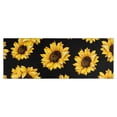 thumbnail image 1 of Black Yellow Sunflower Pattern Kitchen Rug Mat,Kitchen Runner Rugs Non Skid Washable,Decorative Kitchen Floor Mats for Kitchen,Sink,Laundry,17"X47", 1 of 5