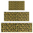 thumbnail image 1 of Black Yellow Sunflower Pattern Kitchen Rugs Sets Of 3,Kitchen Runner Rugs Non Skid Washable,Decorative Kitchen Floor Mats for Kitchen,Sink,Laundry,17"x30"+ 17"x47" + 17"x59", 1 of 6