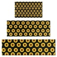 thumbnail image 1 of Black Yellow Sunflower Pattern Kitchen Rugs Sets Of 3,Kitchen Runner Rugs Non Skid Washable,Decorative Kitchen Floor Mats for Kitchen,Sink,Laundry,17"x30"+ 17"x47" + 17"x59", 1 of 6