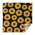 thumbnail image 1 of Black Yellow Sunflower Pattern Square Tablecloth,Waterproof Square Table Cover,Wipeable Spillproof Washable Table Cover for Home Kitchen Party Decor 42"X42"(107x107cm), 1 of 6