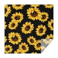 thumbnail image 1 of Black Yellow Sunflower Pattern Square Tablecloth,Waterproof Square Table Cover,Wipeable Spillproof Washable Table Cover for Home Kitchen Party Decor 52"x52"(132x132cm), 1 of 6