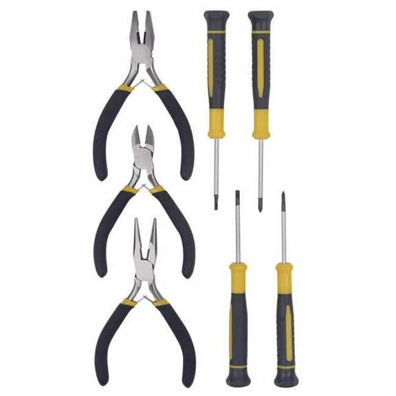 Black & Yellow Tool Kit, 7 Piece