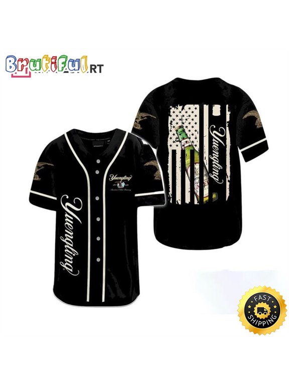 Black Yuengling Beer Baseball Jersey Sunny Shirt