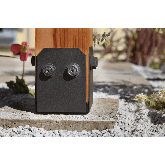 Black Z-Max Post Base - Pack of 4 Residential Use, Standard Application