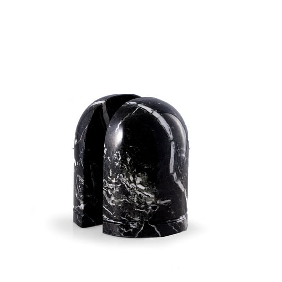 Black "Zebra" Marble Dome Bookends.