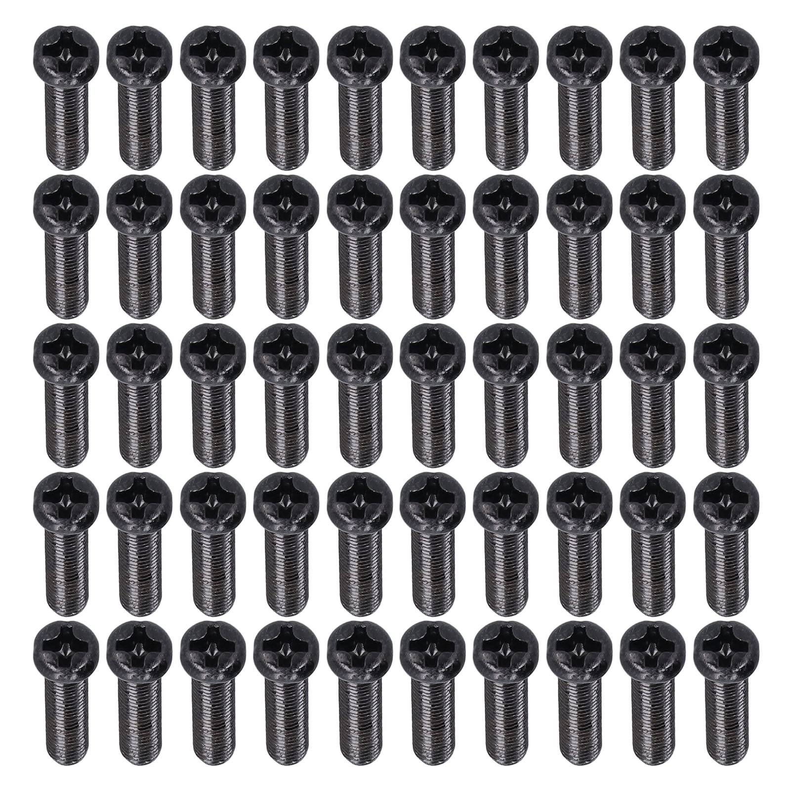 Small Parts 50-Pack #2-56 Thread Rolling Screws For Metal - Zinc Plated Steel, Pan Head, Phillips Drive, 5/16" Length