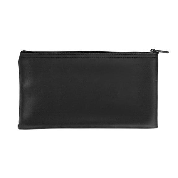 Black Zipper Wallet - 11W x 6H - Travel/Supplies/Deposit bag and more!