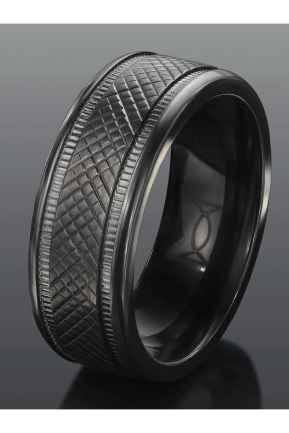 Black Zirconium Men’s Ring – Modern Durable Band by Morejewelery | Wholesale & Warranty