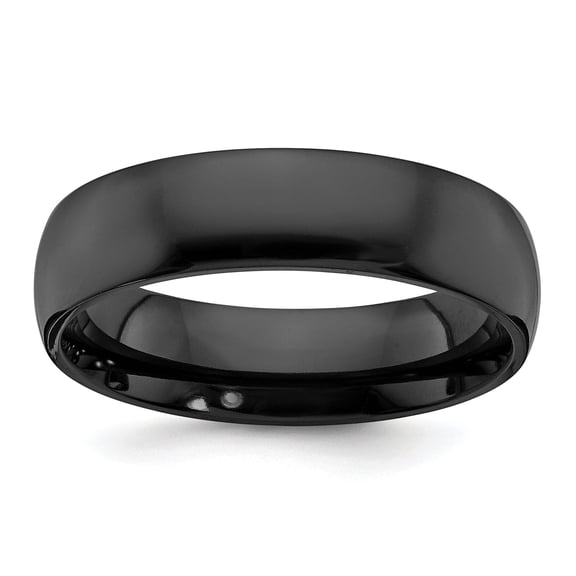 Black Zirconium Polished 6mm Band