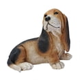 thumbnail image 1 of Black &amp; Brown Basset Puppy Dog Statue, 1 of 1
