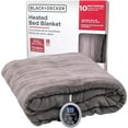 thumbnail image 1 of BLACK+DECKER Heated Blanket Electric Full, 10 Heating Levels, 10H Timer, Auto Shutoff, 72x84 inches, Grey, 1 of 8