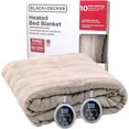 thumbnail image 1 of BLACK+DECKER Heated Blanket Electric King, 10 Heating Levels, 10H Timer, Auto Shutoff, Dual Zone Heating, 90x100 inches, Cream, 1 of 8