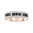 thumbnail image 1 of AFFY Black & White Natural Diamond Anniversary Band In 10k Rose Gold (0.875 Cttw), 1 of 1