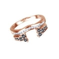 thumbnail image 1 of AFFY Black & White Natural Diamond Anniversary Jacket Ring In 10k Rose Gold (0.5 Cttw), 1 of 1