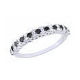 thumbnail image 1 of AFFY Black & White Natural Diamond Band Ring In 10k White Gold (0.5 Cttw), 1 of 1