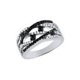 thumbnail image 1 of AFFY Black & White Natural Diamond Engagement Ring In 10k White Gold (0.53 Cttw), 1 of 1