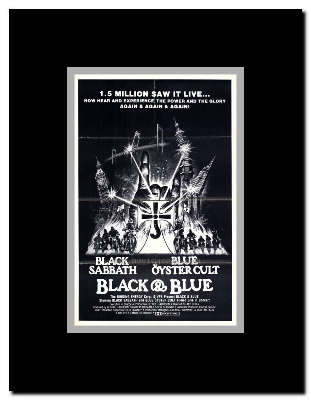Black and Blue Framed Movie Poster
