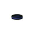thumbnail image 1 of Black and Blue Stripe Silicone Ring Size 13 by Lifebeats, 1 of 4