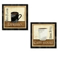 thumbnail image 1 of Black and Brown Espresso and Cafe Mocha Coffee Adult Kitchen Decor; 2 - 12" x 12" Unframed Posters, 1 of 3