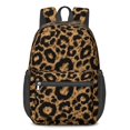 thumbnail image 1 of Black and Brown Leopard Print 17" School Backpacks for Teens,Waterproof Oxford Fabric,S-Shape Padded Straps for School,Travel,Hiking,Camping, 1 of 6