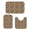 thumbnail image 1 of Black and Brown Leopard Print Bathroom Rug Set 3 Piece,Non-Slip Bath Mat Set with U-Shaped Contour and Runner Soft Absorbent Washable, 1 of 5