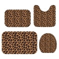 thumbnail image 1 of Black and Brown Leopard Print Bathroom Rug Set 4 Piece,Includes Contour,Lid Cover,Bath Mat,Non-Slip Extra Soft Absorbent Washable, 1 of 5