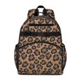 thumbnail image 1 of Black and Brown Leopard Print Cute School Backpack Bag for School with Padded Back and Adjustable Shoulder Straps 15.25"x11.5"x5.25", 1 of 5