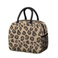 thumbnail image 1 of Black and Brown Leopard Print Insulated Leakproof Lunch Box for Work, Lunch Bag for Women Men, Loncheras Para Mujer for Beach Travel Picnic Camping, 1 of 6