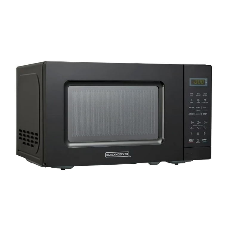 Black and Decker 0.7 Cu Ft LED Digital Microwave Oven in Black