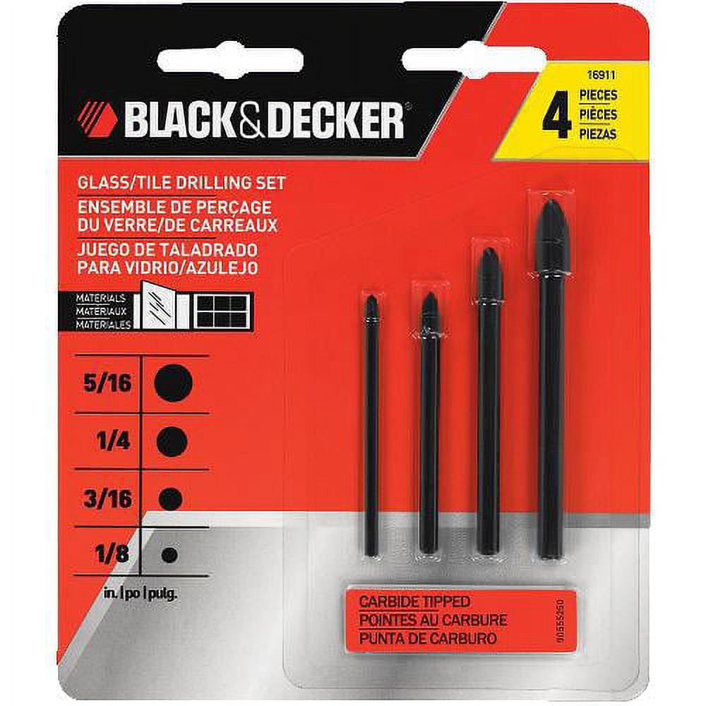 Black and Decker 16911 Glass and Tile Drill Bit Set