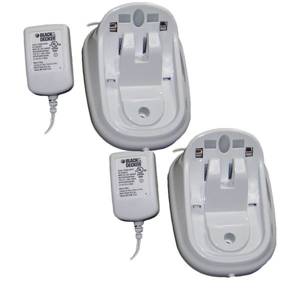 Black and Decker 2 Pack Of Genuine OEM Replacement Chargers - 90595186-2PK