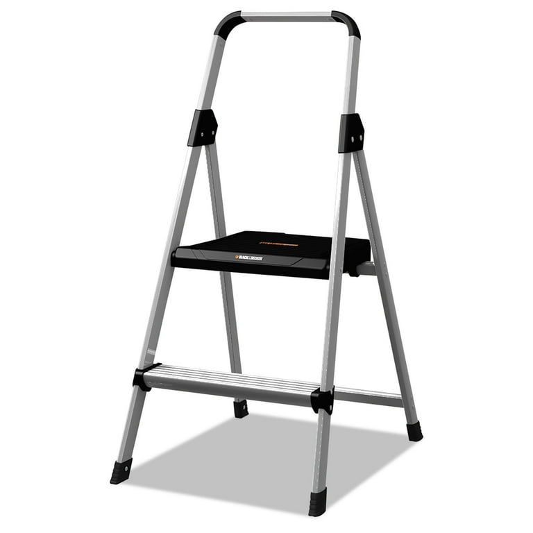 Black and Decker 2 Steel Type II Step Stool 1 Each Aluminum Silver BXL2260 02