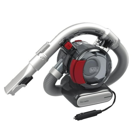 Black+Decker - Flex Automotive  Hand Vac - Titanium/Red
