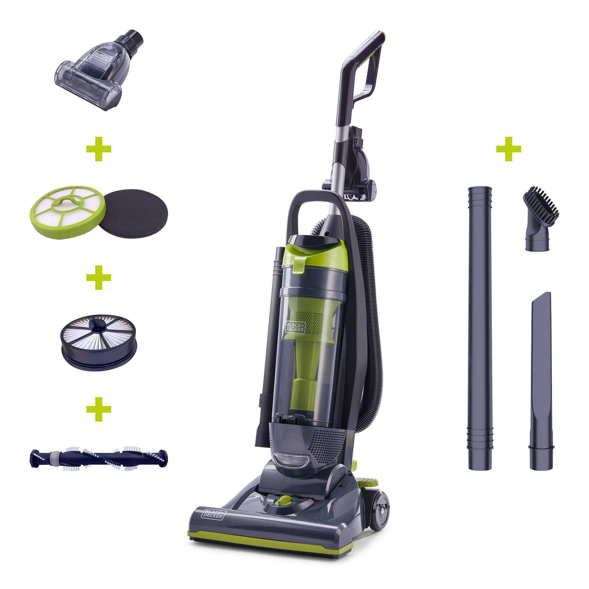 Black and Decker BDURV309 Bagless Upright Vacuum Cleaner, Gray/Green