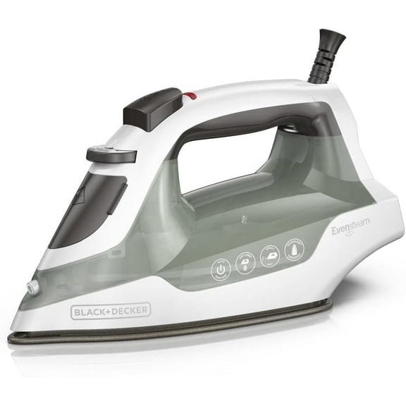 BLACK+DECKER Easy Steam Compact Iron, IR350V  TrueGlide Nonstick Soleplate, SmartSteam, Pivoting Cord