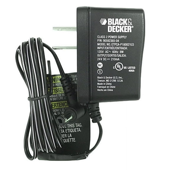 Black and Decker Genuine OEM Replacement Charging Adaptor - 90592365-04