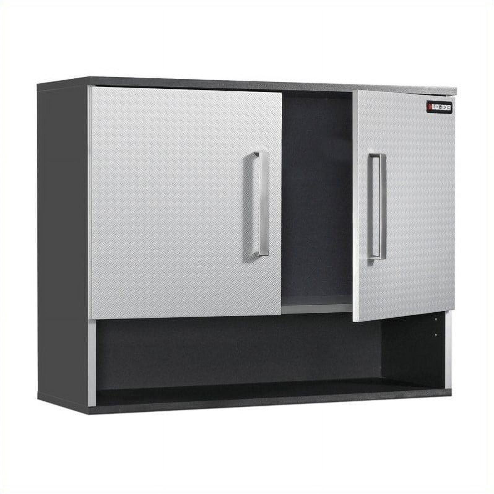 Black and Decker Wall Storage Cabinet in Charcoal Stipple and Silver