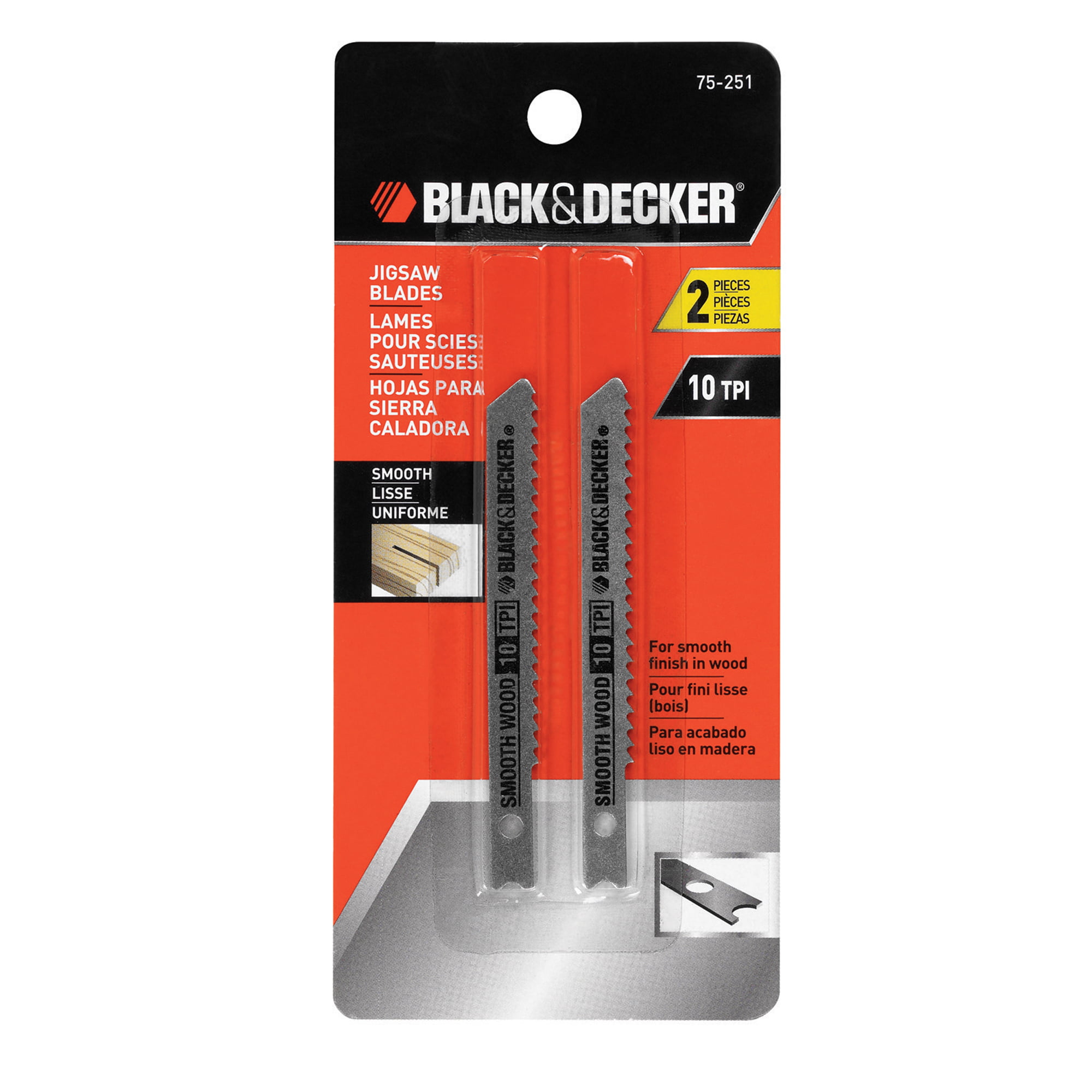 Black and Decker Wood Jigsaw Blade, 2pk