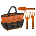 thumbnail image 1 of Black and Decker four piece Gardening Hand Toolset for kids – Garden tool bag that holds plastic hand tools, 1 of 5
