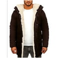 thumbnail image 1 of BVnarty Men's Winter Parka Jacket Faux Fleece Lined Warm Thick Hooded Long Sleeve Winter Coat Outwear (Brown,XXXXL), 1 of 1