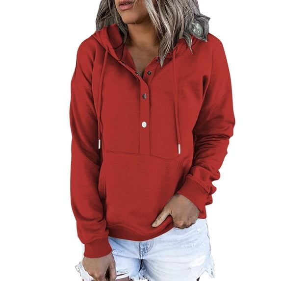 LEAVINGSUO Cardigan Sweaters for Women,Women Casual Solid Zipper Splicing Loose Hooded Long Sleeve V-Neck Tops