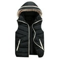 thumbnail image 1 of Black and Friday Clothing Sales Idoravan Quilted Vests for Women 10 Colors Fashion Women Winter Warm Coat Wadded Jacket Black XL, 1 of 2