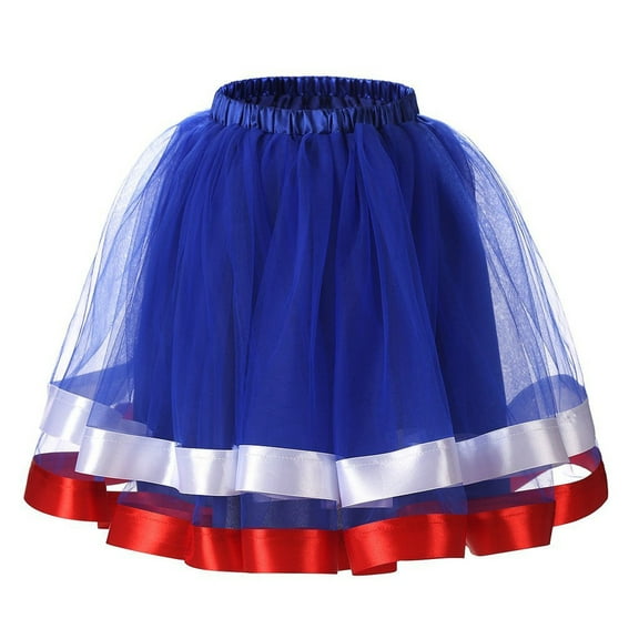 Black and Friday Clothing Sales Idoravan Tulle Tutu Skirts for Women Women Petticoat Underskirt Princess Skirt Hippy Cosplay Cute New Blue
